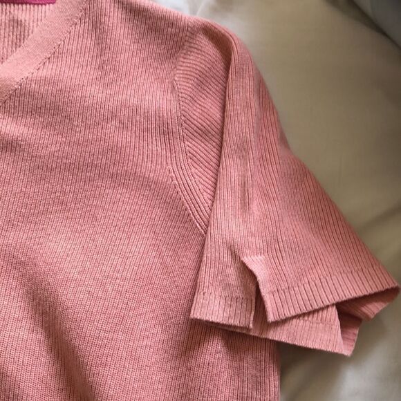 Isaac Mizrahi Short Sleeve Knit Sweater Size 3X GUC Pink - Picture 5 of 5
